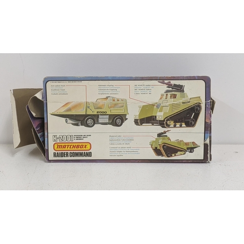 64 - Two boxed Matchbox Diecast Toys to include K-66 Jaguar XJ/12 Police Patrol and K-2001 Raider Command... 