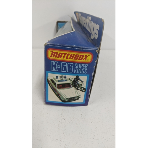 64 - Two boxed Matchbox Diecast Toys to include K-66 Jaguar XJ/12 Police Patrol and K-2001 Raider Command... 