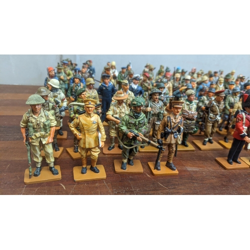 82 - Approximately one hundred del Prado collection figures to include soldiers from USA, Japan, France, ... 