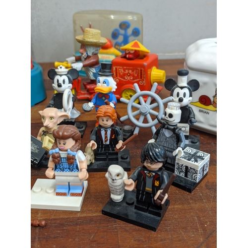 84 - Magic Roundabout and Lego related items to include a model roundabout Zebedee, Dougal, Florence and ... 