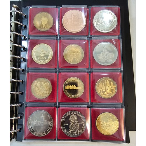 145 - An album comprising of mostly Silver Coinage, to include 7 British Victorian Crowns  George III - Vi... 