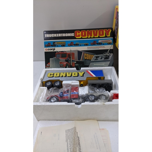 101 - Three boxed toys to include Rico Bus Mercedes-Benz remote control bus, Trucker Tronic Convoy remote ... 