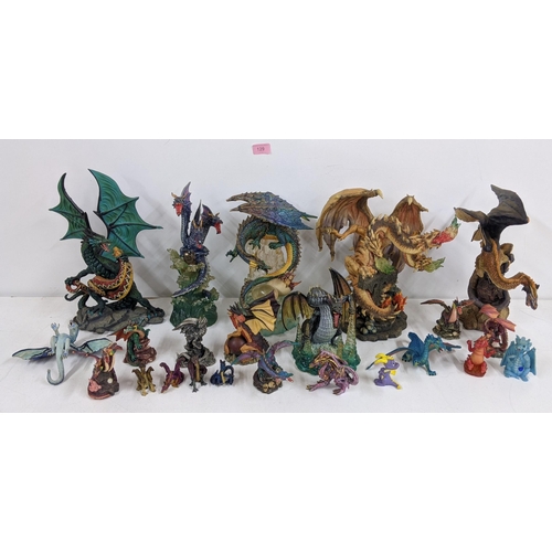 129 - Models of Dragons and fantasy creatures to include a Redamay - The Ice Monster limited edition 1268/... 