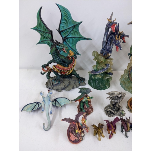 129 - Models of Dragons and fantasy creatures to include a Redamay - The Ice Monster limited edition 1268/... 