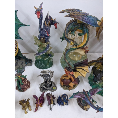 129 - Models of Dragons and fantasy creatures to include a Redamay - The Ice Monster limited edition 1268/... 