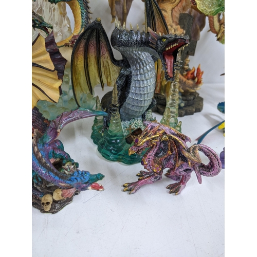 129 - Models of Dragons and fantasy creatures to include a Redamay - The Ice Monster limited edition 1268/... 