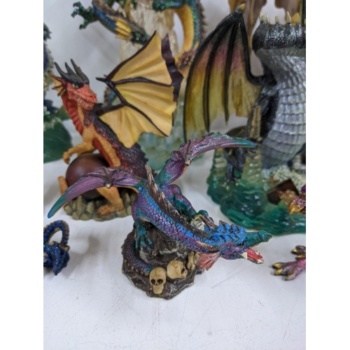 129 - Models of Dragons and fantasy creatures to include a Redamay - The Ice Monster limited edition 1268/... 