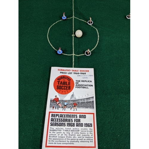 130 - A collection of Subbuteo including teams, pitches, and a range of original instructions and brochure... 