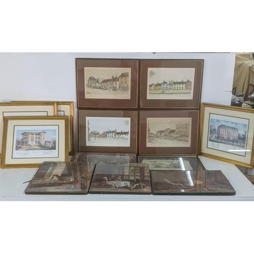 431 - Mixed prints to include four limited edition Elizabeth Chambers examples depicting Wokingham, togeth... 