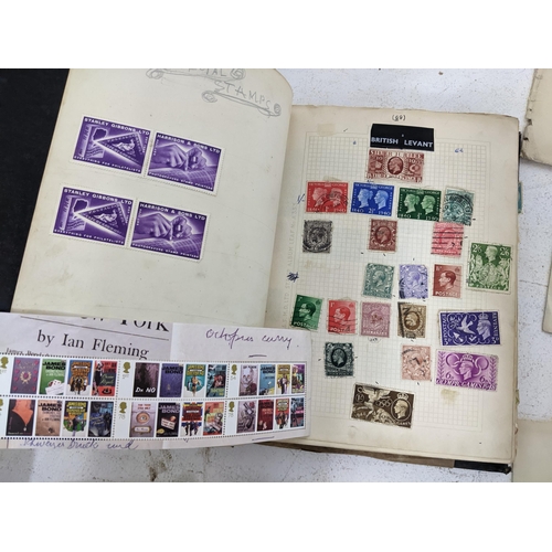 443 - Three stamp albums containing stamps from around the world to include British stamps, various Penny ... 