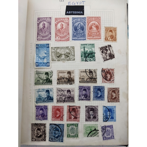 443 - Three stamp albums containing stamps from around the world to include British stamps, various Penny ... 