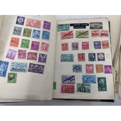 443 - Three stamp albums containing stamps from around the world to include British stamps, various Penny ... 