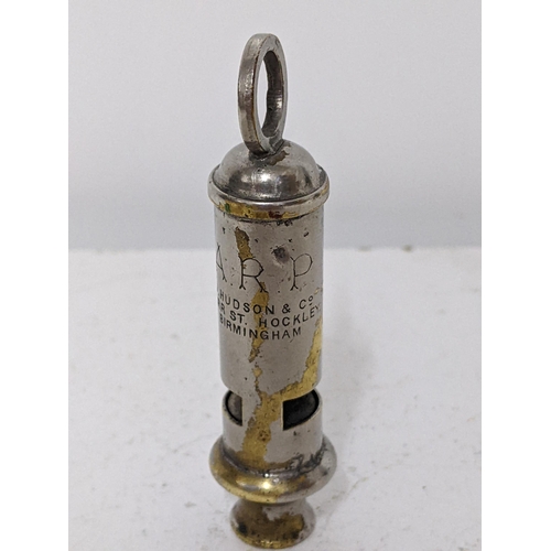 168 - A World War II ARP (Air Raid Precautions) nickel plated whistle

Location:CAB5
Location:
If there is... 