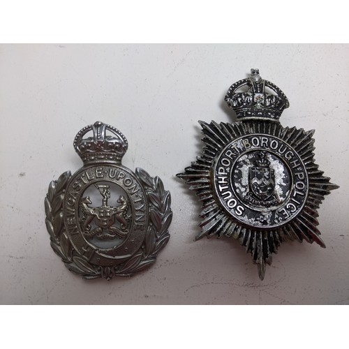 153 - Six original Police metal badges to include Wiltshire, Newcastle Upon Tyne, Bristol Metropolitan Pol... 