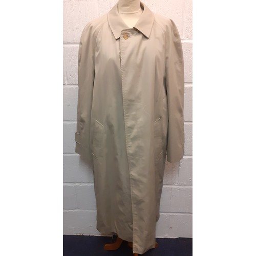 24 - Aquascutum- A gents beige waterproof trench coat approx 44