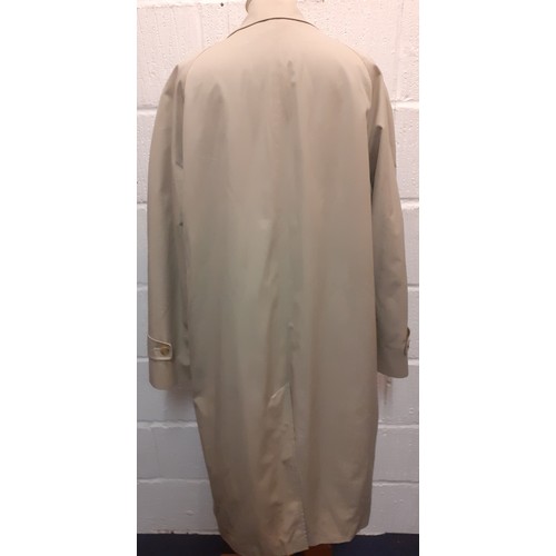 24 - Aquascutum- A gents beige waterproof trench coat approx 44