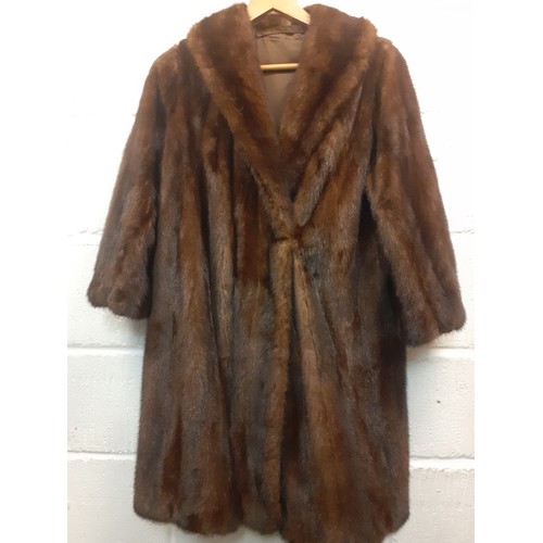 85 - A group of vintage fur clothing comprising a 1940's H.Smith blonde Persian lamb jacket with brown fa... 