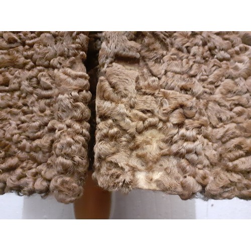 85 - A group of vintage fur clothing comprising a 1940's H.Smith blonde Persian lamb jacket with brown fa... 