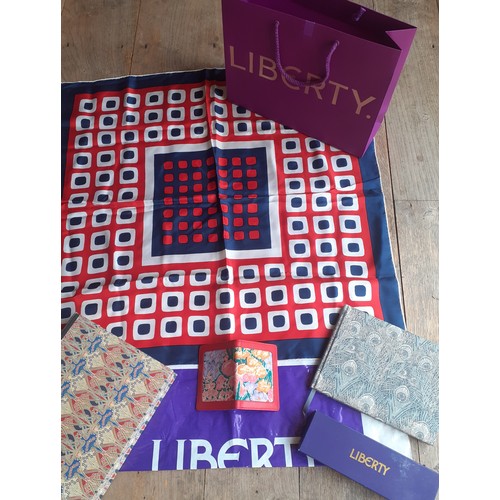 93 - Liberty- A group of items to include a 1960's silk scarf made in Switzerland, a sketch/note/autograp... 