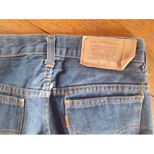 97 - Levi Strauss & Co- A pair of vintage denim straight leg jeans style 530, size 30