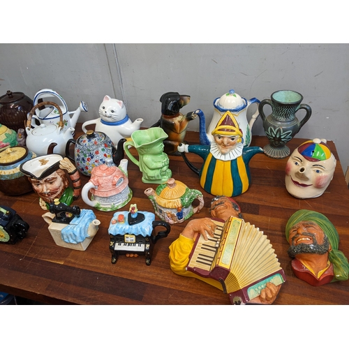 194 - Collectable ceramics to include a Devon Moor tea pot, Bossons plaques LVNH Presidential Year Courage... 