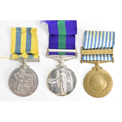 102 - A group of three Elizabeth II Korea Medals, comprising of Korea Medal, UN Korea Medal, and a general... 