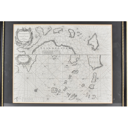 107 - Hendrick Doncker (Dutch 1626-1699) - A map of the Islands of Greece, entitled 'Negroponte en Omlegge... 