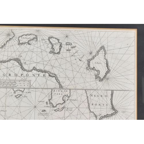 107 - Hendrick Doncker (Dutch 1626-1699) - A map of the Islands of Greece, entitled 'Negroponte en Omlegge... 