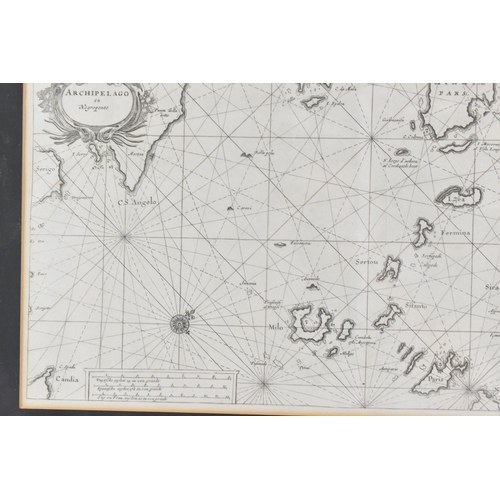 107 - Hendrick Doncker (Dutch 1626-1699) - A map of the Islands of Greece, entitled 'Negroponte en Omlegge... 