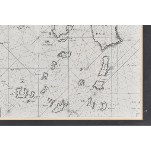 107 - Hendrick Doncker (Dutch 1626-1699) - A map of the Islands of Greece, entitled 'Negroponte en Omlegge... 