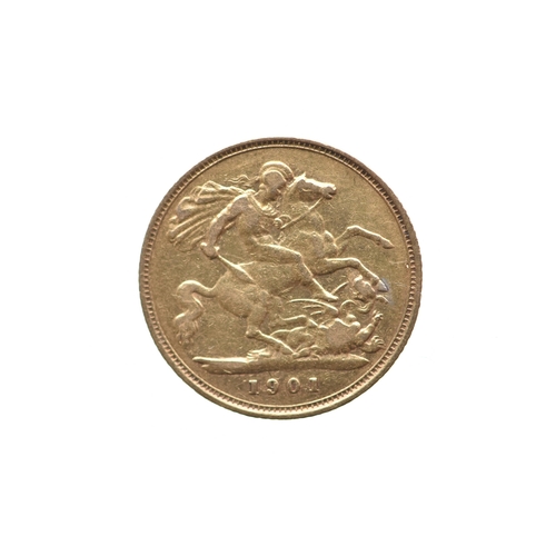 153 - United Kingdom - Victoria (1837-1901), 1901 Gold Half Sovereign, London Mint
If there is no location... 