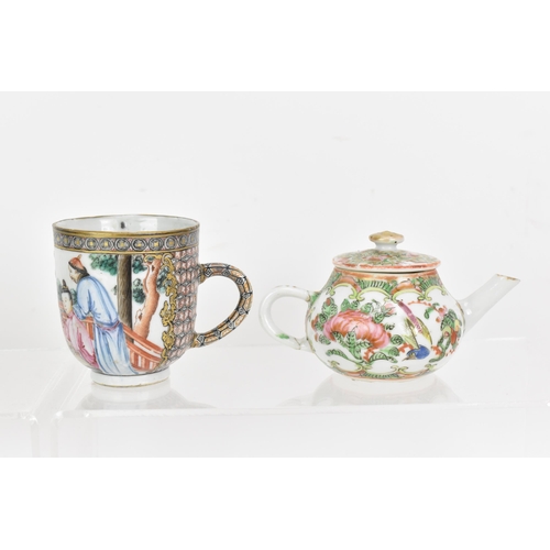 25 - A selection of Chinese porcelain to include an 18th century famille rose export cup, a 20th century ... 