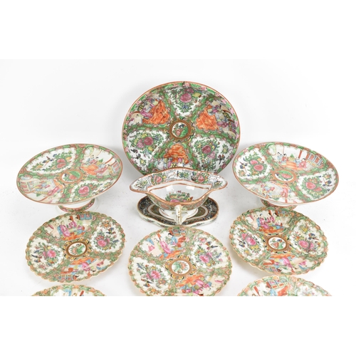 63 - A selection of Chinese late Qing/Republic period Canton famille porcelain, in polychrome enamels, de... 