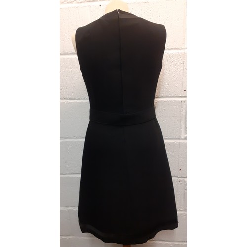 26 - Hero Modell-A late 1960's Creation a la Mode de Paris black short sleeved pure new wool shift dress ... 