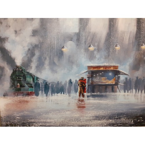 90 - Jeff Rowland - limited edition print no.26/150 'Meet Me at Harry's', oil on canvas 17.5