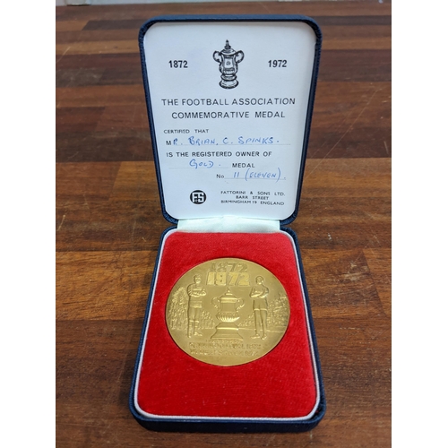 162 - THIS LOT IS WITHDRAWN
A Football Association commemorative Medal 1872-1972 with certificate boxed Lo... 