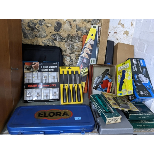 178 - Tools to include an Elora socket set, a vintage Black and Decker multi-tool set in a case, Stanley c... 