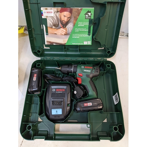 5 - A Bosch PSB 1800 electric screwdriver with two batteries Location:G
If there is no condition report ... 