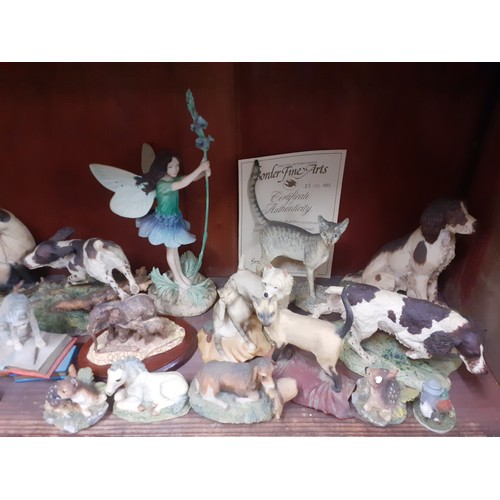 240 - A quantity of mainly late 20th century Border Fine Arts composition models and figure of a fairy to ... 