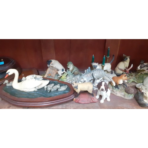 240 - A quantity of mainly late 20th century Border Fine Arts composition models and figure of a fairy to ... 