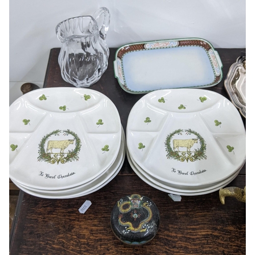 11 - A mixed lot to include silver plated flatware, a Rosenthal Helena porcelain fish tray, Portuguese ce... 