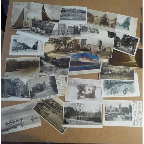 128 - Approx 250 mainly Topographical RP postcards many Edwardian examples Topics include Stonehenge-Famou... 