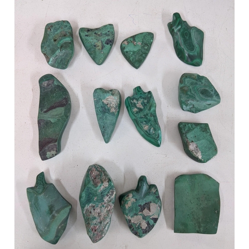 132 - Thirteen pieces of malachite in various forms, some used as small bowls and ashtrays
Location:1.4
If... 