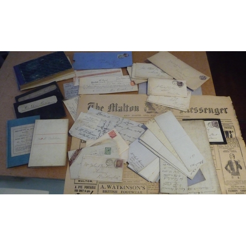 196 - Box paperwork-letters-invoices-documents relating to Malton County York from the office of solicitor... 