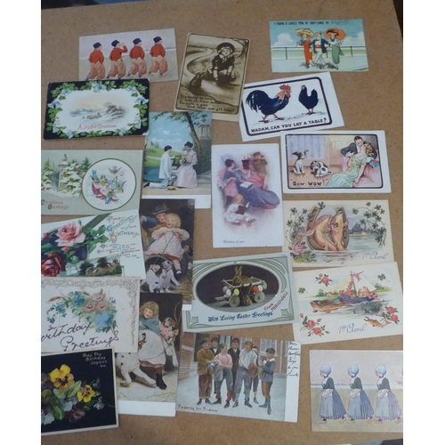 197 - Over 120 postcards includes Edwardian- WW1-1908 Franco British exhibition-seaside-Mabel Lucie Atwell... 