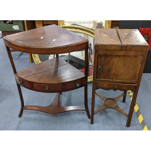 226 - Two Georgian mahogany washstands to include a corner stand with three drawers
Location: LAB/A3M
If t... 