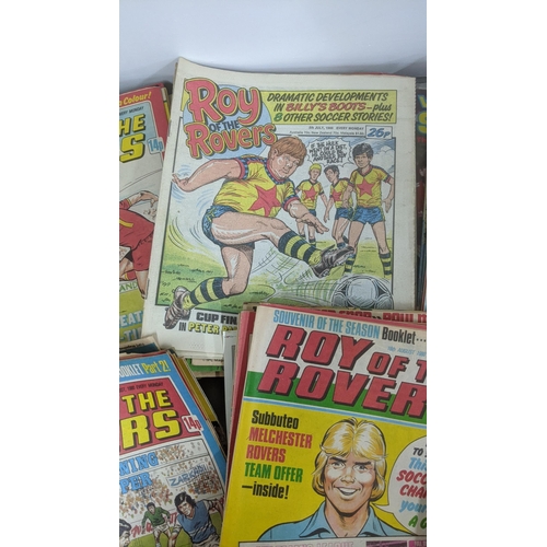 269 - A quantity of 1980's Roy of the Rovers football magazines together with mainly History of Aviation a... 