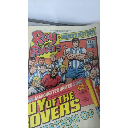 269 - A quantity of 1980's Roy of the Rovers football magazines together with mainly History of Aviation a... 