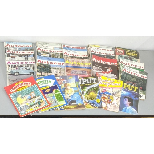 271 - A collection of 1960's autocar magazines together with computer related magazines
Location: 9-6
If t... 