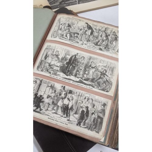 303 - A mixed lot to include a Victorian photograph album, a Victorian scrap book with Christmas cards and... 